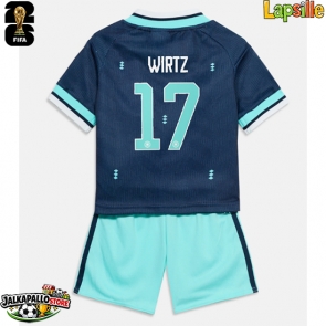 Saksa Florian Wirtz #17 Vieraspaita Lapsille MM-kisat 2026 Lyhythihainen (+ shortsit)